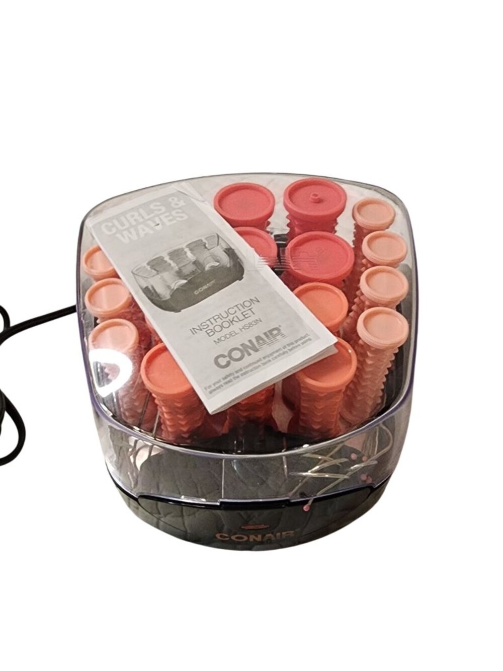 Conair Compact Multi Size Hot Roller Set 3 Sizes 20 Curlers CLIPS Included